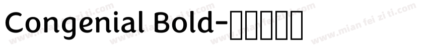 Congenial Bold字体转换